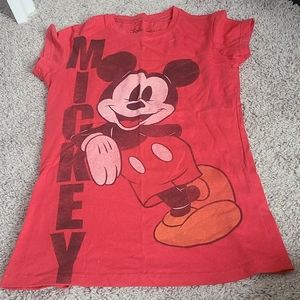 Red Disney mickey tshirt
